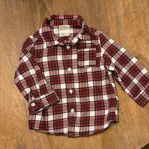 Plaid Button-Up Kids Shirt
